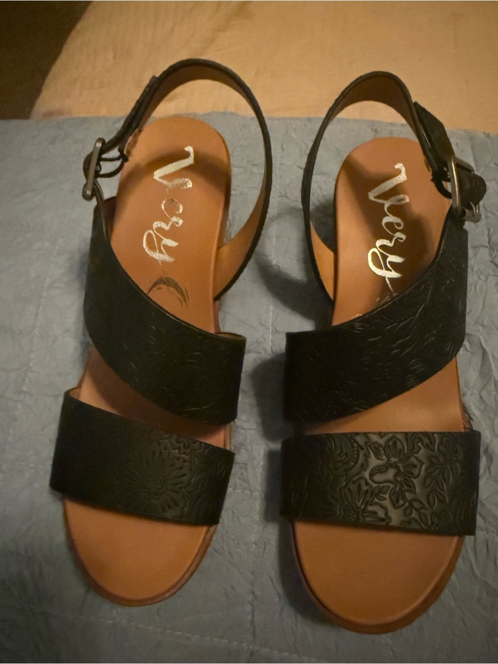 Women’s Black Low Heel Sandals
